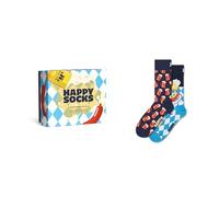 Happy Socks 2-Pack Wurst and Beer Socks Gift Set, Light Blue, 41-46 (Pack of 2)