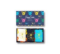 Happy Socks, 3-Pack Gift Box Crew Socks, Dogs Socks for Men and Women, Mixed Dog Socks Gift Set, Size 36-40