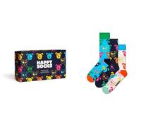 Happy Socks, 3-Pack Gift Box Crew Socks, Mixed Dog Socks Gift Set for Men and Women, Size 36-40
