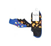 Happy Socks 3-Pack Junk Food Trainer Socks, Black/blue - Small/Medium