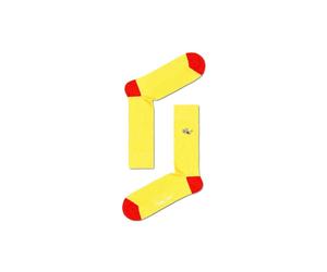 Happy Socks 3D Yellow Glasses Unisex Premium Cotton Socks 1 Pair Size 4-7