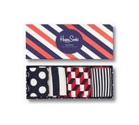 Novelty Patterned Soft Breathable Cotton Socks in a Gift Box Happy Socks Navy 6-11