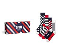 Happy Socks, 4-Pack Gift Box Crew Socks, Mixed Patterns Socks for Men and Women