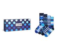 Happy Socks 4-Pack Navy Socks Gift Set, 41-46