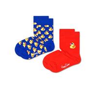 Happy Socks Boy's Kids 2-Pack Rubber Duck Sock, Navy, 4-6 Jahre (Pack of 2)