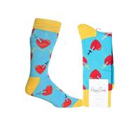 Happy Socks Broken Heart Socks, Blue/yellow/red - Small/Medium