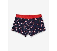 Happy Socks Candy Cane Boxers Navy Blue Red - L