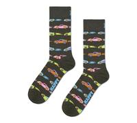 Happy Socks Car Stripe Sock, Dark Green, 41-46