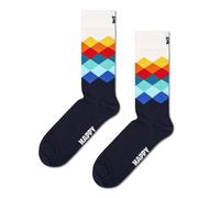 Happy Socks, Crew Socks, Faded Diamond Sock for Men and Women, Size 36-40