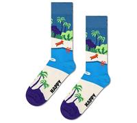 Happy Socks, Crew Socks, Nature Novelty Socks for Men and Women, Poolside Sock, Size 36-40