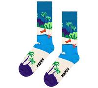 Happy Socks, Crew Socks, Nature Novelty Socks for Men and Women, Poolside Sock, Size 41-46