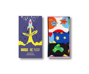 Happy Socks Elton John Edition - Cotton Socks in Fun Gift Boxes - Socks for Music Lovers, 3-Pack Elton John, 36-40
