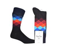 Happy Socks Faded Diamond Socks, Navy with red/blue - Small/Medium