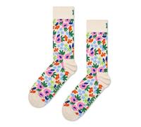 Happy Socks Flower Sock, White, 36-40