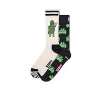 Happy Socks Frog/Pickles 2-Pack Frog Cucumber Socks, multicoloured, 41-46