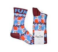HAPPY SOCKS "Fun Time" Clown Socks, Burgundy/Pink - Medium/Large