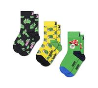 Happy Socks Funny Gift Boxes for Children - Colourful Cotton Socks with Funny Motifs - Fruit and Animal Motif, Bananas, Pineapple, Frog, Snail, Kids 3-Pack Animal Mix, 2-3 Jahre