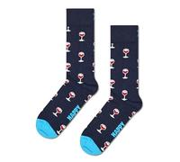 Happy Socks Glass Of Wine Sock for Men and Women, Navy, Size 41-46