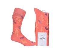 Happy Socks Glowing Flamingo Socks, Salmon Pink - Medium/Large