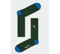 Happy Socks Green UFO Unisex Premium Cotton Socks 1 Pair Size 4-7