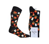Happy Socks, Crew Socks, Hamburger Sock for Men and Women, Size 41-46