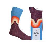 Happy Socks Jumbo Wave Socks, Burgundy/blue - Small/Medium