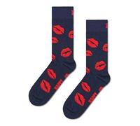 Happy Socks Kisses Sock for Men and Women, Navy, Size 41-46