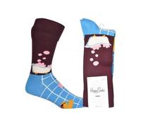 Happy Socks Me Time Socks, Burgundy/Blue - Small/Medium