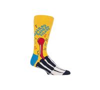 Happy Socks Men's 1 Pack Official Licensed Queen Novelty Socks in Yellow | Size: 4-7 Happy Socks Yellow 4-7