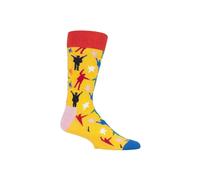 Happy Socks Men's 1 Pack Official Licensed The Beatles Novelty Socks in Bright Yellow | Size: 6-11 Happy Socks Bright Yellow 6-11
