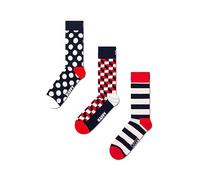 Happy Socks Mens 3 Pack Classic Filled Optic Socks 41-46