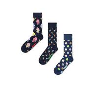 Happy Socks Mens 3 Pack Navy Socks Navy