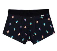 HAPPY SOCKS Men's Black Hula Dancer Cotton Breathable Stretch Trunk X-Large NWT