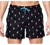 HAPPY SOCKS Men's Black Hula Dancer Mesh Lining Swimming Shorts NWT