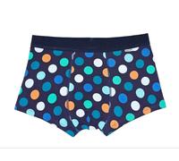 HAPPY SOCKS Men's Blue Big Dot Stretchy Cotton Breathable Trunk NWT