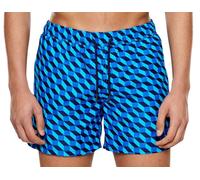 HAPPY SOCKS Men's Blue Filled Optic Mesh Lining Swimming Shorts NWT