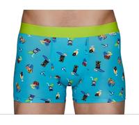 HAPPY SOCKS Men's Blue Tiki Soda Cotton Soft Breathable Trunks NWT