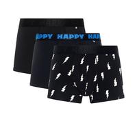 Happy Socks Men's Boxers, 3-Pack - Trunks, Cotton Stretch, Solid/Patterned...