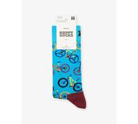 Happy Socks Mens Happy Socks Bike-Print Stretch-Cotton Bend Socks Blue 41-46