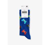 Happy Socks Mens Happy Socks Controller Cotton-Blend Crew Socks Blue 41-46