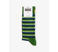 Happy Socks Mens Happy Socks Striped Cotton-Blend Crew Socks Dark Green 41-46