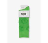 Happy Socks Mens Light Green Peace Terry-texture Stretch-cotton-blend Knitted