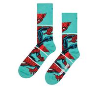 Happy Socks Mens Marvel Web-Slinger Novelty Socks | Gift Idea - 6-11 UK - Web-Slinger (Turquoise)