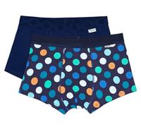 HAPPY SOCKS Men's Navy 2-Pack Big Dot Cotton Breathable Trunks NWT