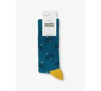 Happy Socks Mens Turquoise Bike Stretch-cotton-blend