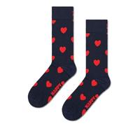 Happy Socks Mens Womens Heart Print Crew Socks UK 3-7 & 7-12