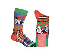 Happy Socks Mickey 'Tis The Season Disney Socks, Red/green - Medium/Large