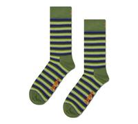 Happy Socks Mini Stripe Sock, Dark Green, 41-46