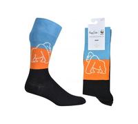 Happy Socks Mountain Gorillas WWF Socks, Black/Orange/Blue - Small/Medium