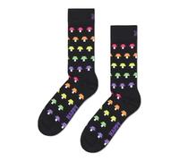 Happy Socks Mushroom Stripe Sock, Black, 41-46